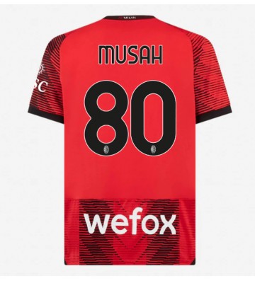 AC Milan Yunus Musah #80 Hemmatröja 2023-24 Kortärmad